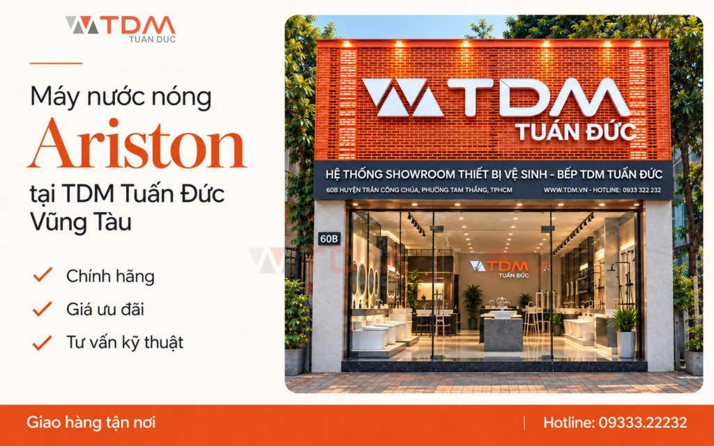 Mua máy nước nóng Ariston chính hãng uy tín giá tốt tại TDM Tuấn Đức Vũng Tàu