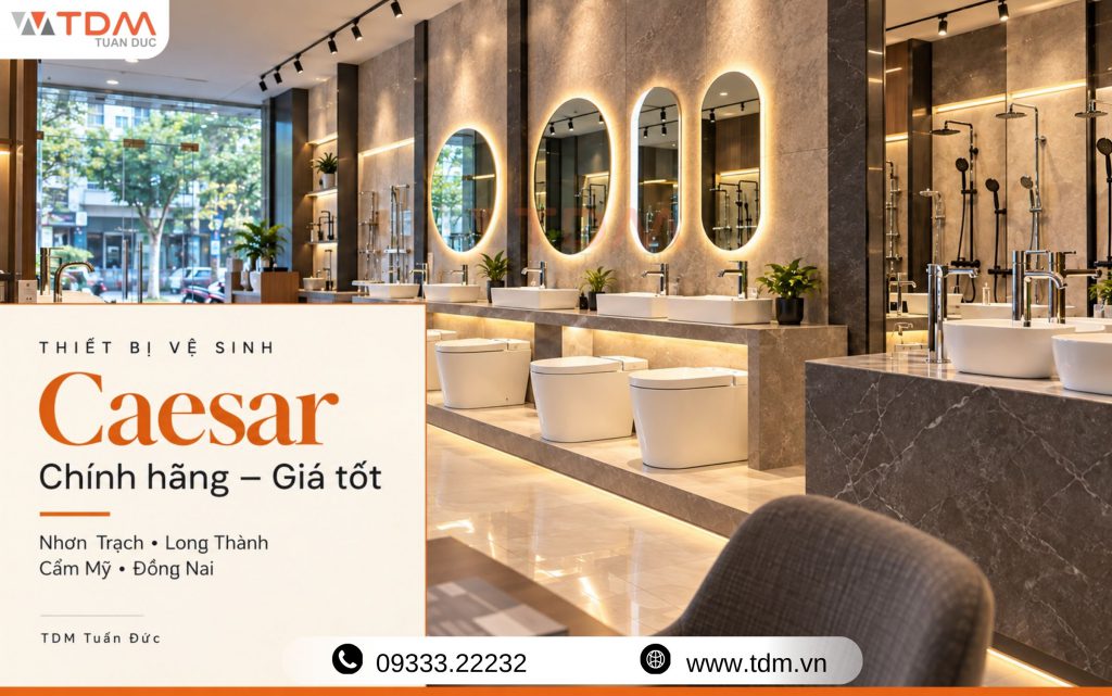 Mua thiết bị vệ sinh Caesar chính hãng tại Nhơn Trạch - Long Thành - Cẩm Mỹ - Đồng Nai