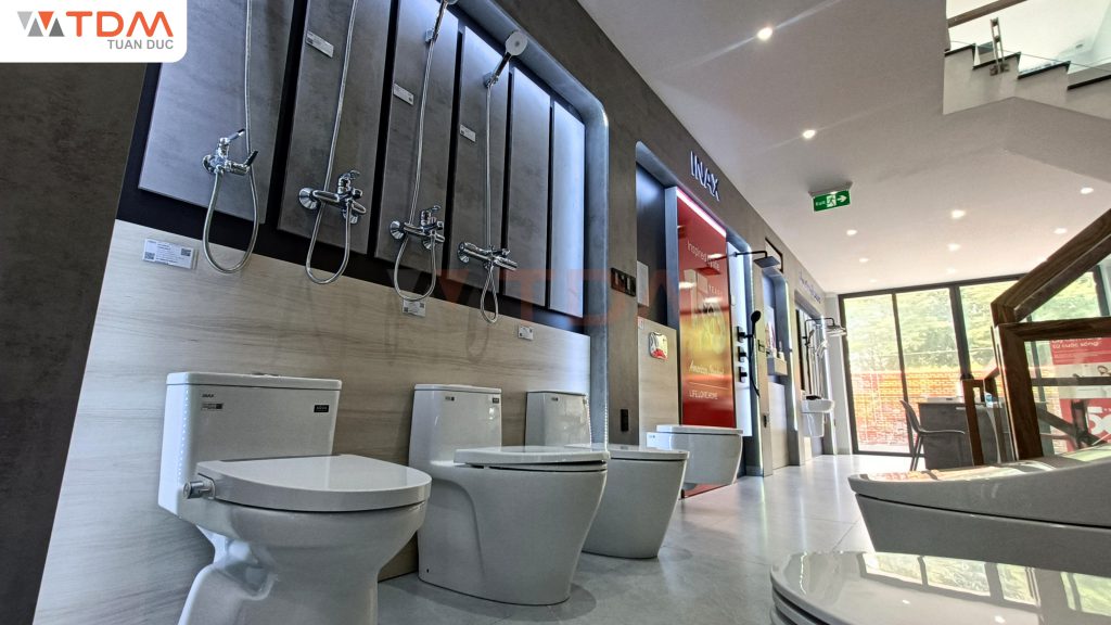 Showroom TDM Tuấn Đức Bình tân phân phối bồn cầu sen tắm chậu lavabo INAX giá tốt chính hãng cho khách khu vực tại An Lạc, Bình Trị Đông, KDC Tên Lửa, Tân Tạo