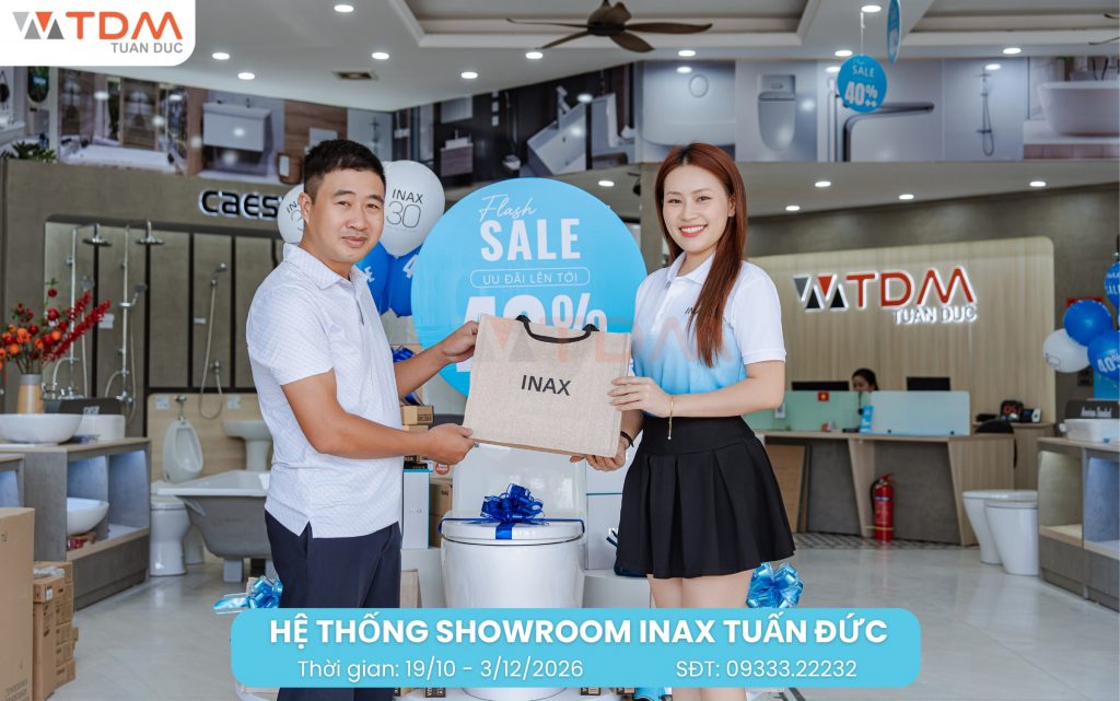 Đơn hàng INAX từ 5 triệu đồng tặng quà hấp dẫn liền tay tại INAX Tuấn Đức