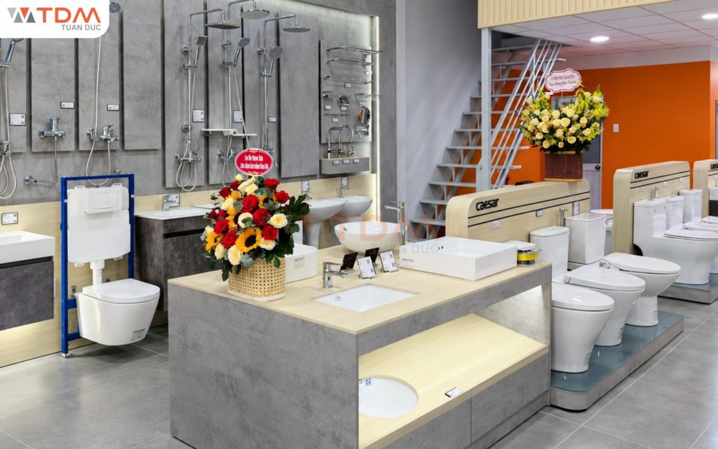 Thiết bị vệ sinh Caesar bền bỉ tối ưu chi phí đầu tư tại TDM Tuấn Đức