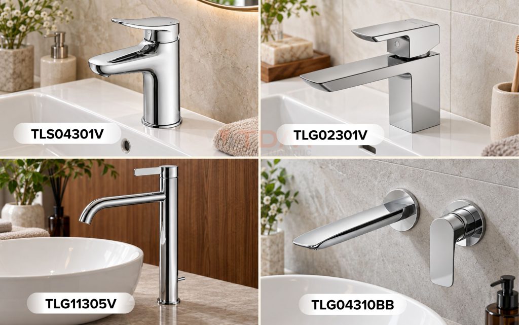 Vòi chậu rửa mặt Lavabo TOTO lớp mạ bền không rò rỉ nước giá tốt